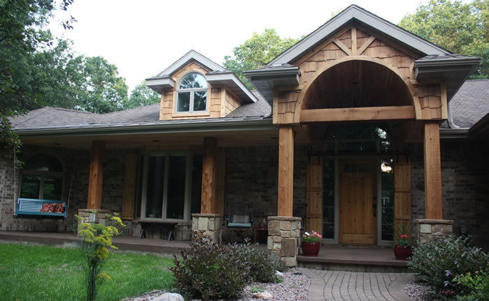 Post and Beam Construction in Central Wisconsin.